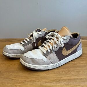 Nike Brown and White Sneakers Retro Style